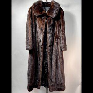 Full Length Vintage Brown Mink Fur Coat